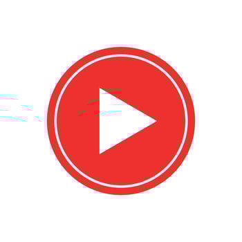 red play button icon vector eps.