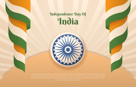 India Independence Day Background with Tricolor Wavy Flag vector