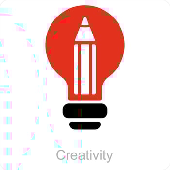 Creativity and education icon concept vector