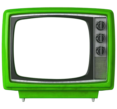 AI generated Green retro TV old style television isolate screen empty transparent background. png