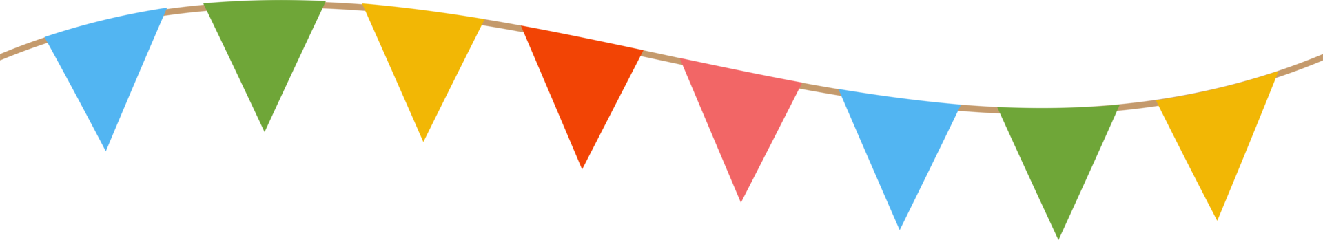 The Flag party multi colour set for Decor concept png