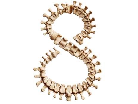 AI generated number eight made of bones png