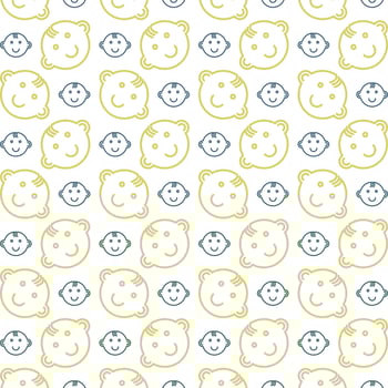 Baby icon repeated lovely trendy pattern beautiful vector illustration background