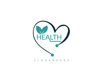A heart-shaped compass pointing towards a medical cross, symbolizing guidance and direction in healthcare. vector