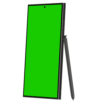 Samsung Galaxy S24 Ultra Side View Greenscreen png
