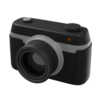 Retro camera 3d render png