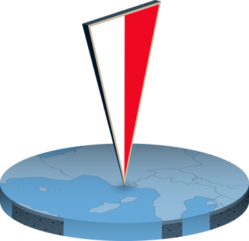 Monaco flag and map in isometry png