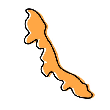 Veracruz state map of United Mexican States vector