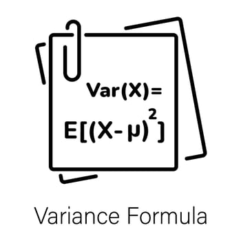 Trendy Variance Formula vector