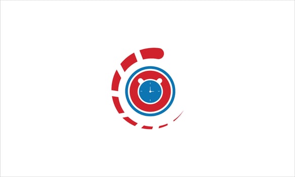 Modern minimal flat thin line time management concept vector illustration.