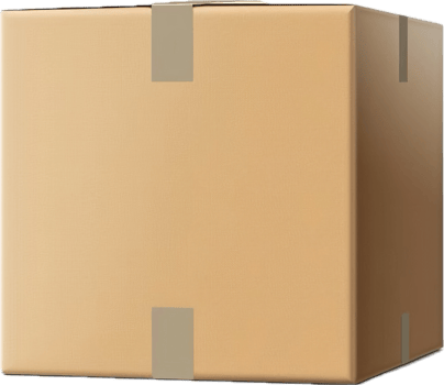 AI generated Sealed Cardboard Box png