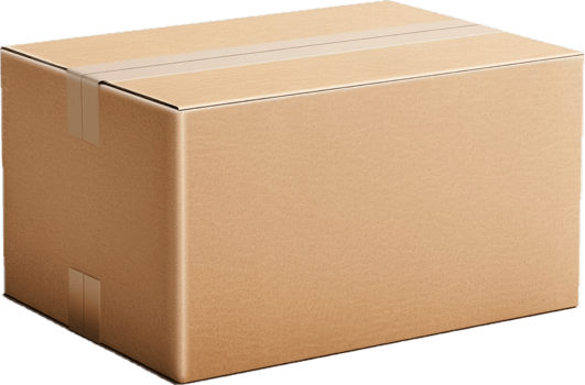 AI generated Sealed Cardboard Box png