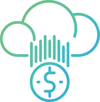 Cloud icon symbol vector image. Illustration of the hosting storage design image