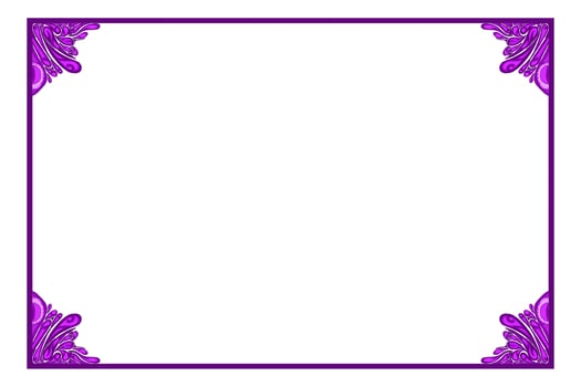 Purple Eye Ball Angel Ornament Frame Border vector