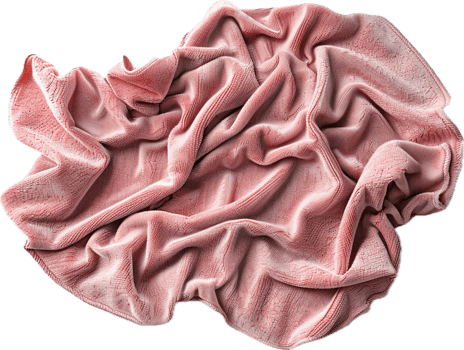 AI generated Textured Pink Towel Crumpled png