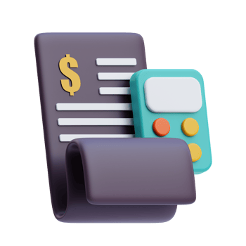 3D Budget icon on transparent background png