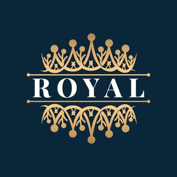 Crown logo design simple beautiful luxury jewelry king and queen princess royal templet illustration vector