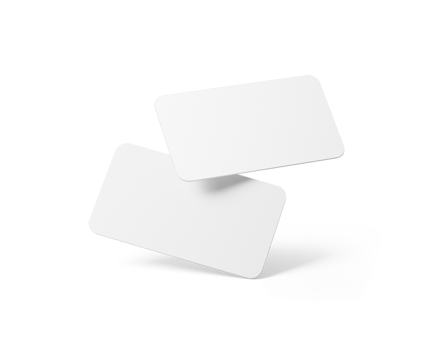 Group of minimal business card mockup png