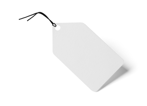 Label Tag mockup template for black friday png