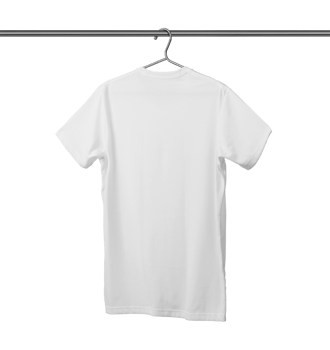Back side T-Shirt mockup template with clothes hanger png