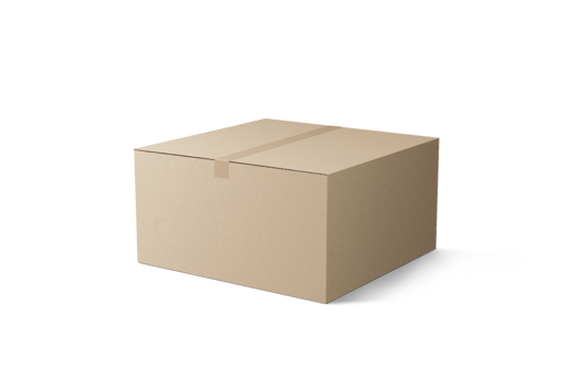 Delivery cardboard box mockup png