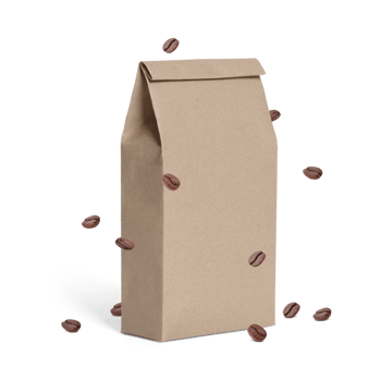 Coffee bag mockup template png
