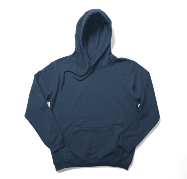 Front view of hoodie mockup template isolated png