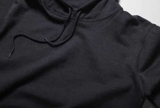 Front view of hoodie mockup template isolated png
