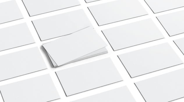 Business cards in a diagonal mockup png