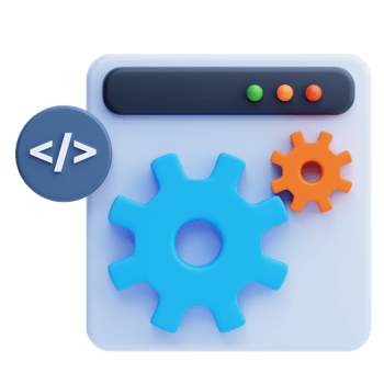 3D Web Maintenance icon on transparent background png