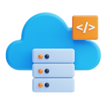 3D Cloud Computing icon on transparent background png