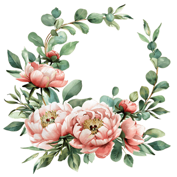 AI generated Whispering Eucalyptus and Pink Petals png
