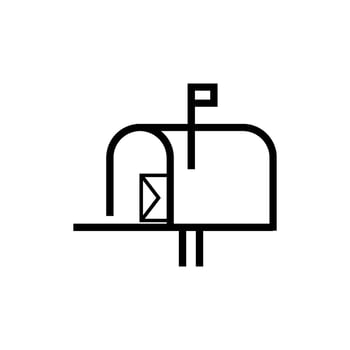 letter and mail box icon vector design templates