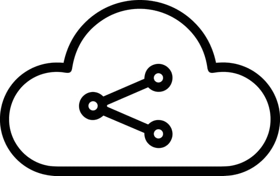 Cloud icon symbol vector image. Illustration of the hosting storage design image
