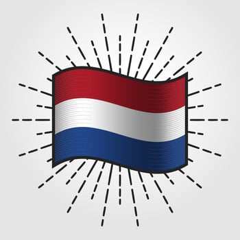 Vintage Netherlands National Flag Illustration vector