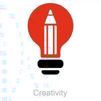 Creativity and Design icon concept vector