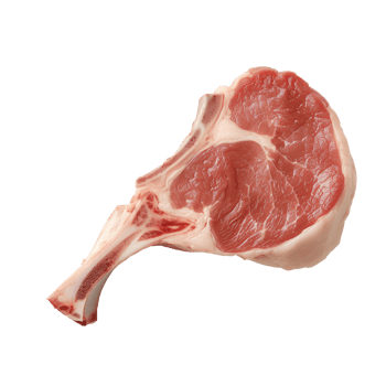 AI generated Raw pork chop Isolated on transparent background png