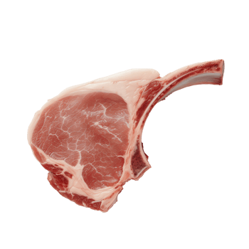 AI generated Raw pork chop Isolated on transparent background png