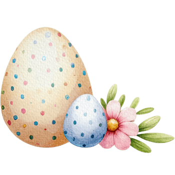 AI generated Easter eggs assets Watercolor isolated png