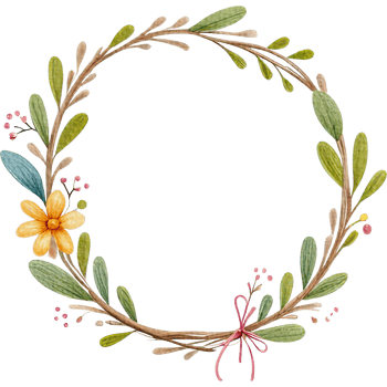AI generated Easter wreaths floral flower Watercolor png