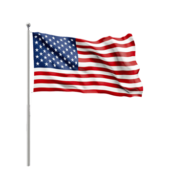 AI generated flag of the united states of america png