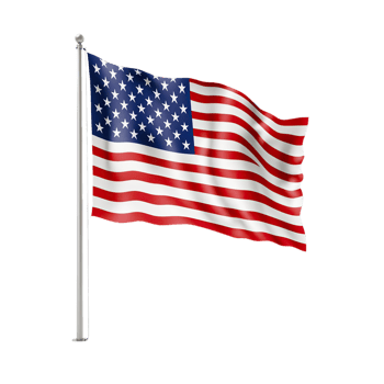 AI generated flag of the united states of america png