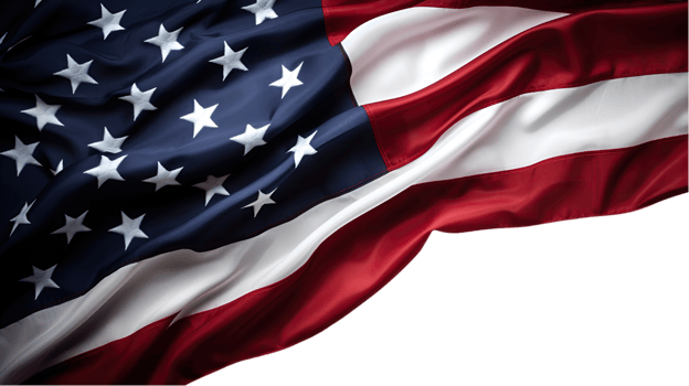 AI generated flag of the united states of america png