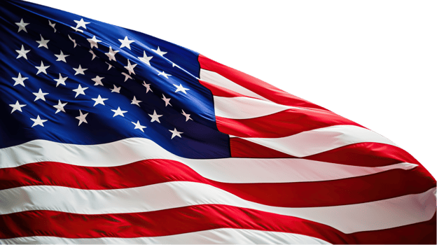 AI generated flag of the united states of america png