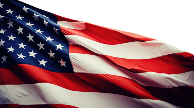 AI generated flag of the united states of america png