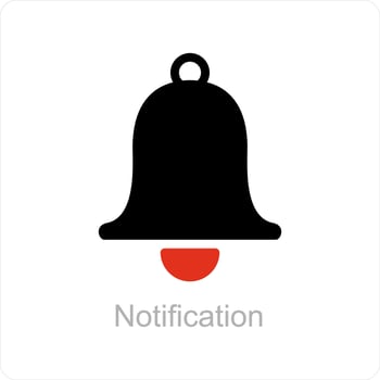 Notification and alert icon concept vector
