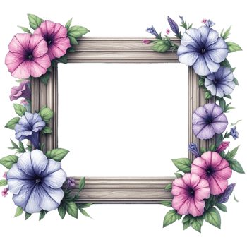 AI generated a frame with flowers png