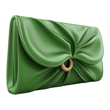 AI generated 3D Rendering of a Woman Green Purse or Bag on Transparent Background - Ai Generated png