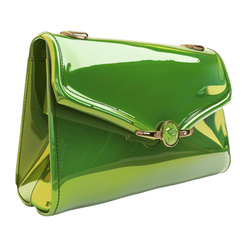 AI generated 3D Rendering of a Woman Green Purse or Bag on Transparent Background - Ai Generated png