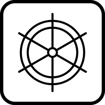 Ship Helm Vector Icon